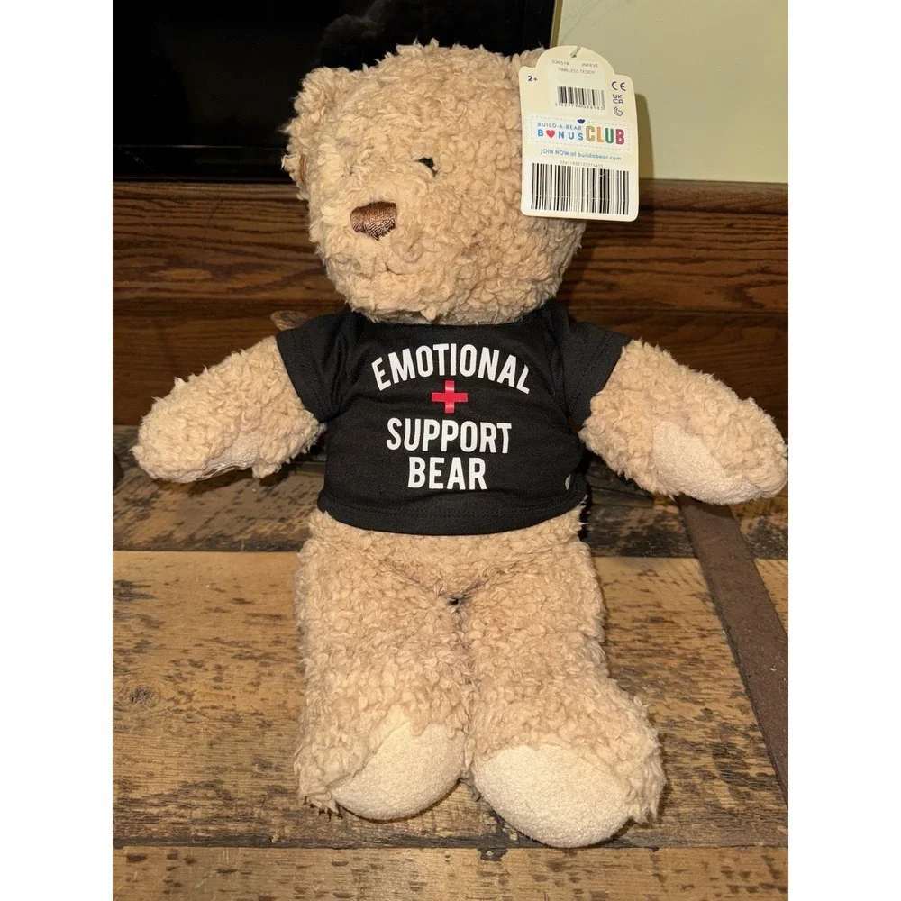Build a Bear Talking Emotional Support Bear w/Shirt Teddy Bear